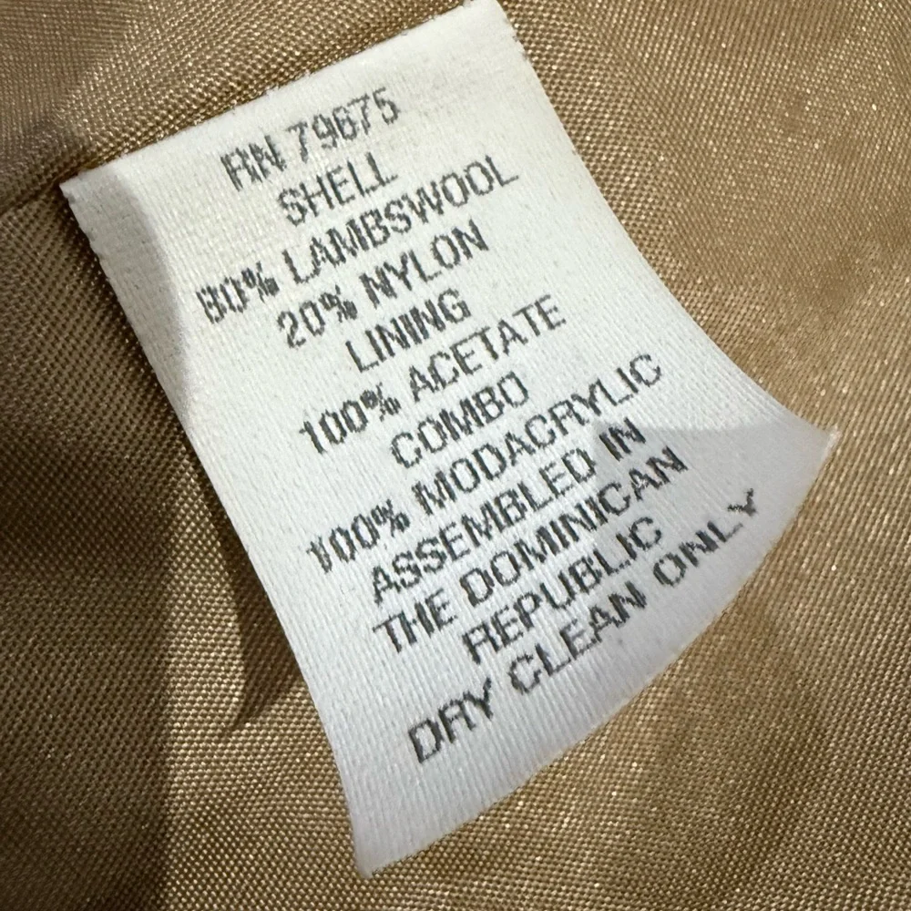 🧥 ALBERT NIPON Vintage Camel Wool Swing Coat‎ Sz 10 Faux Fur Trim Old Money - Picture 13 of 14